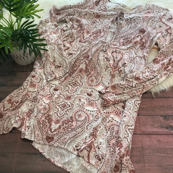 Anthropology Lilka pink boho paisley tunic dress - Picture 2 of 5